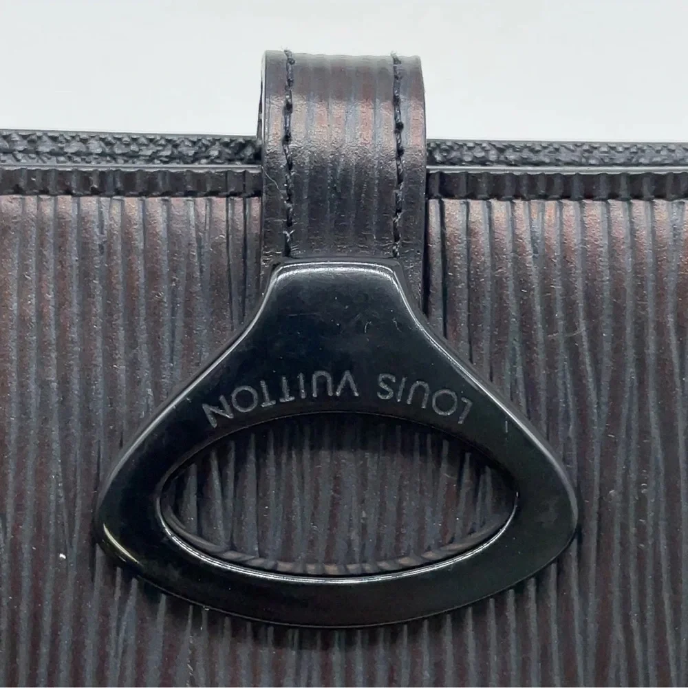 Authentic Louis Vuitton Epi Noir Agenda PM R20092 Day Palnner W/Box GUC